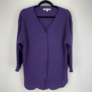 Vintage Victorias Secret Womens XS Thermal Henley Cardigan Oversized Grunge